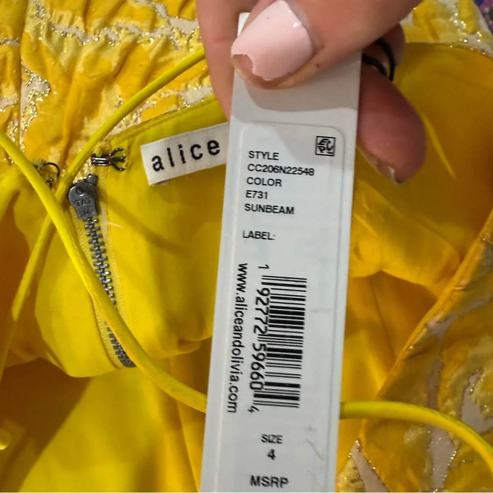 Alice + Olivia bright yellow